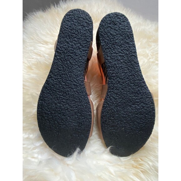 Silver Lining by Alivio Taupe Multi Kiara wedge heel strappy sandal EU 39 US 8.5 - Picture 8 of 10